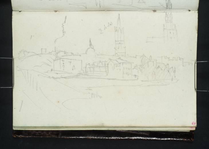 Joseph Mallord William Turner, ‘Hamburg: View across the Binnenalster with the Gertrudkirche and Jacobikirche’ 1835