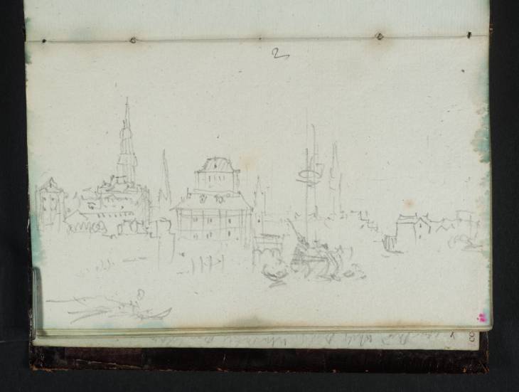 Joseph Mallord William Turner, ‘Hamburg: The Blockhaushafen with the Nikolaikirche and Other Churches and the Baumhaus’ 1835
