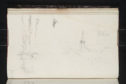 Joseph Mallord William Turner, ‘Two Sketches of Towers in Landscapes ?in Saxony’ 1835