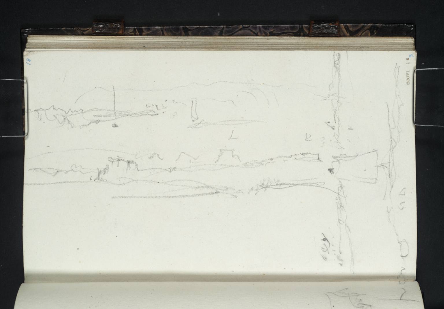 Four Landscape Sketches on the Elbe, One Showing Lilienstein and Königstein in the Distance