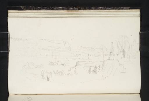 Joseph Mallord William Turner, ‘View up the Elbe, Probably near Königstein, with One of the Post-Distance Columns’ 1835