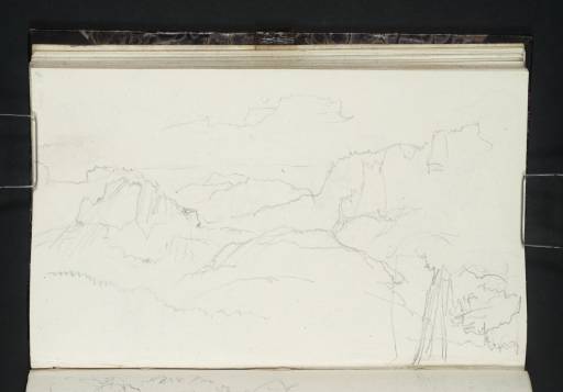 Joseph Mallord William Turner, ‘Rocky Landscape near Schandau (Continued in the Sky); Rocks’ 1835