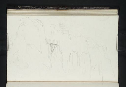 Joseph Mallord William Turner, ‘Among the Rocks of the Bastei, with its Bridge’ 1835