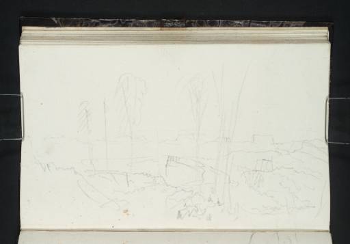 Joseph Mallord William Turner, ‘View Southwards to Lilienstein, Pfaffenstein and Königstein with the Bastei Platform among Trees’ 1835