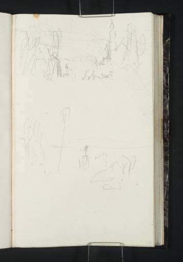 Joseph Mallord William Turner, ‘Two Sketches, One Showing Lohmen Church, Looking towards Pillnitz’ 1835