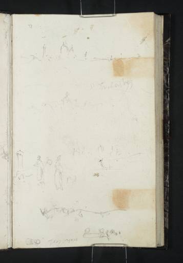 Joseph Mallord William Turner, ‘Sketches Including: A Cart; A Group of People; Buildings’ 1835