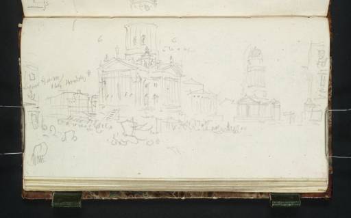 Joseph Mallord William Turner, ‘Berlin: The Gendarmenmarkt from the South, with the New Church, Schauspielhaus and French Church’ 1835