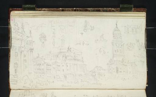 Joseph Mallord William Turner, ‘Berlin: Gendarmenmarkt, the Schauspielhaus and the French Church; Other City Scenes’ 1835