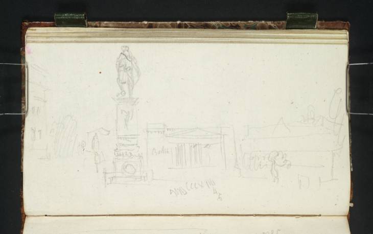 Joseph Mallord William Turner, ‘Berlin: The Back of the Statue of Blücher, the Neue Wache and Zeughaus from next to the Opera House’ 1835