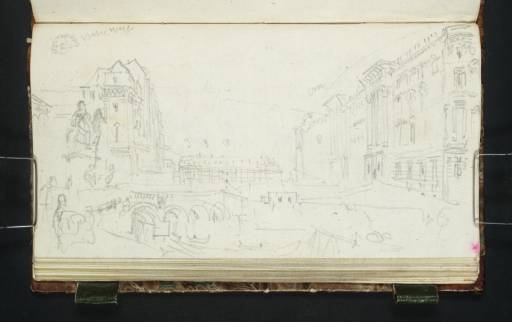 Joseph Mallord William Turner, ‘Berlin: The Schlossplatz from Königstrasse with the Statue of the Great Elector (Left) and the South Façade of the Schloss (Right); Small Detail in the Sky’ 1835