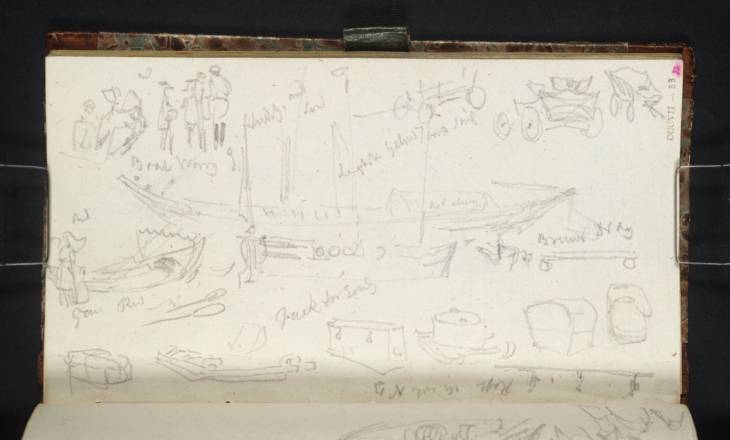 Joseph Mallord William Turner, ‘Stettin Harbour with Boats, Figure Groups, Carts, Luggage, and Equipment’ 1835