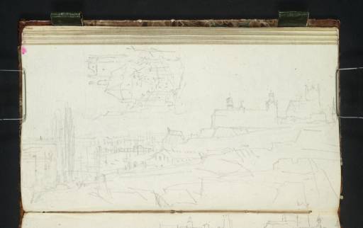 Joseph Mallord William Turner, ‘Stettin: St James's Church; Stettin: View from the Logengarten with the Oder, Castle and St James's Church’ 1835