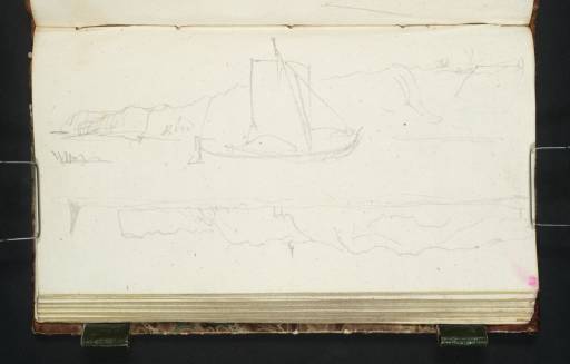 Joseph Mallord William Turner, ‘Two Sketches of Hills along the Oder, One with a Sailing Boat’ 1835