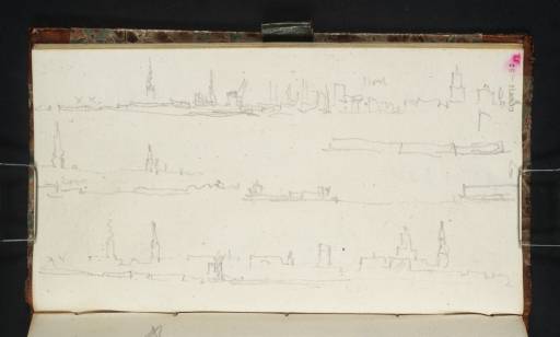 Joseph Mallord William Turner, ‘Two Sketches of Copenhagen from the Sound, with Trekroner (the First in Two Instalments)’ 1835