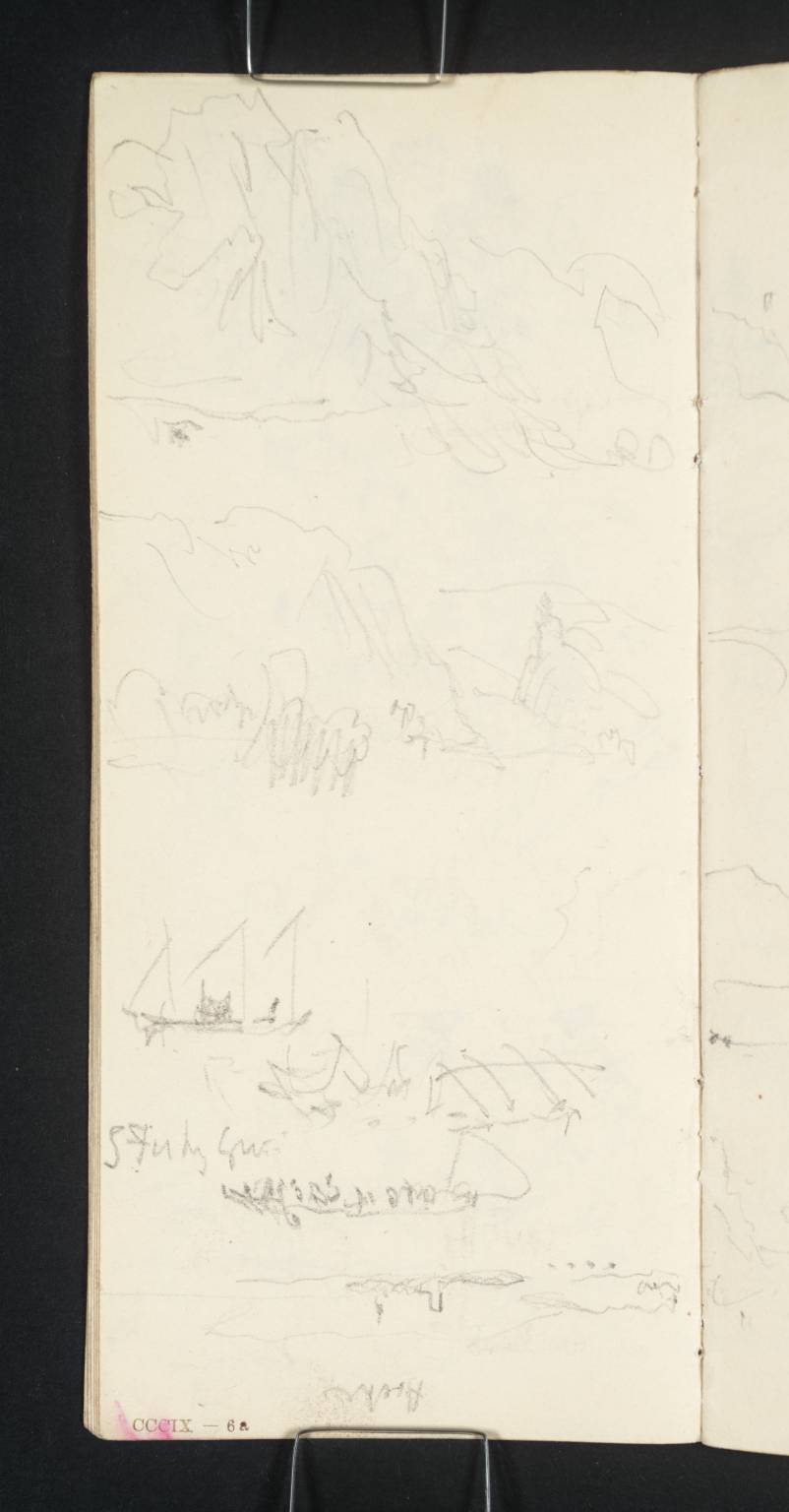 Mountains, Etc., beside River. Hoche [Turner]