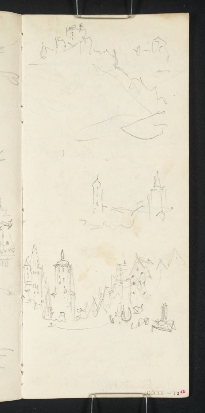 Town on Hill; Distant Mountains, Etc.