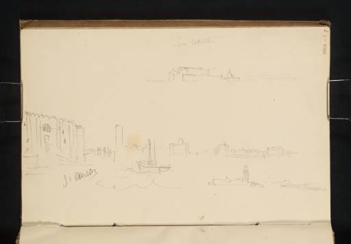 Joseph Mallord William Turner, ‘The Western End of the Canale della Giudecca, Venice, with the Church of Santa Marta; ?the Isola di San Giorgio in Alga’ 1840