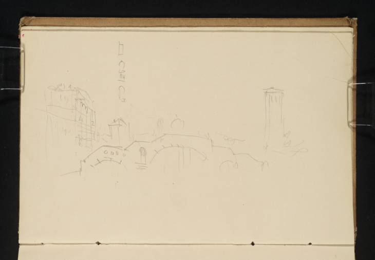 Joseph Mallord William Turner, ‘The Cannaregio Canal, Venice, with the Ponte dei Tre Archi and the Campanile of San Giobbe’ 1840