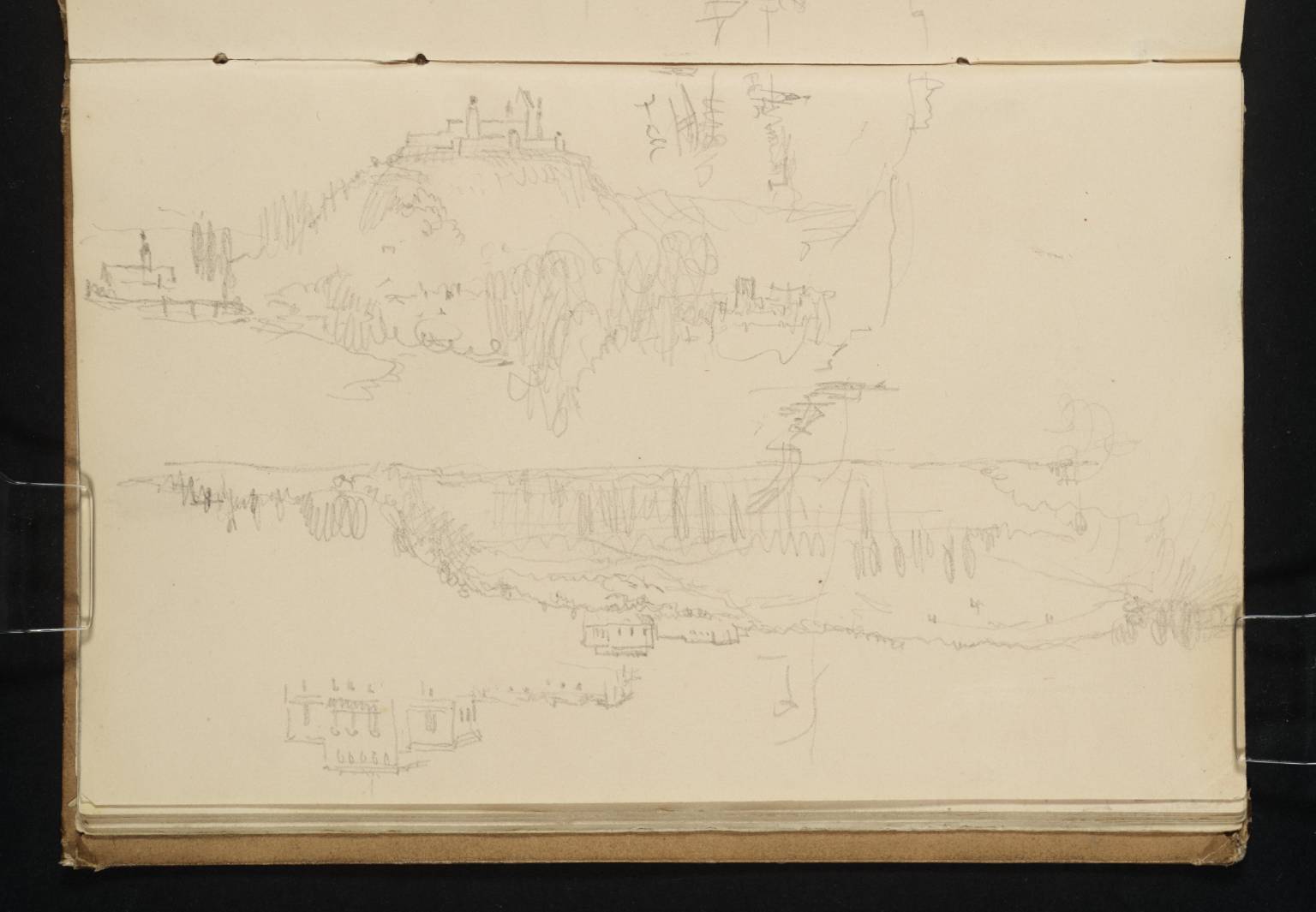 (1) Coburg: Schloss Ernsthöhe from the Valley, with Detail; (2) Veste Coburg and the Heiligkreuzkirche (from the Same Viewpoint as (1)); (3) Veste Coburg and the Itz Valley, with a Bridge in the Foreground