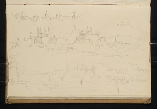 Joseph Mallord William Turner, ‘Bamberg from the North-East; Coburg from Veste Coburg; the West End of the Fortress’ 1840