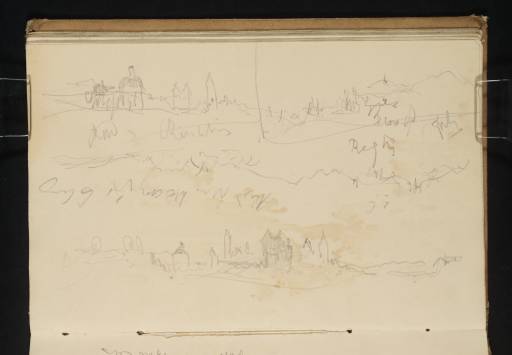 Joseph Mallord William Turner, ‘Carriage Sketches of Hills and Distant Towns, Including Regensburg and the Route between Bamberg and Coburg’ 1840