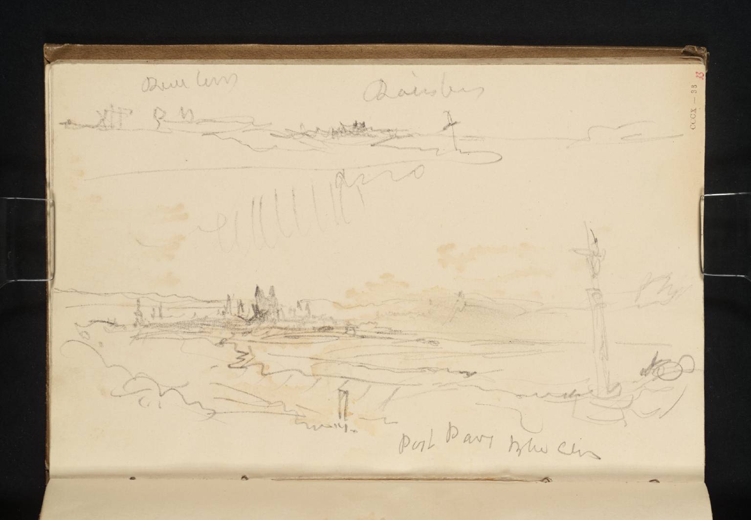 Three Distant Views of Regensburg, Two from close to a Wayside Cross