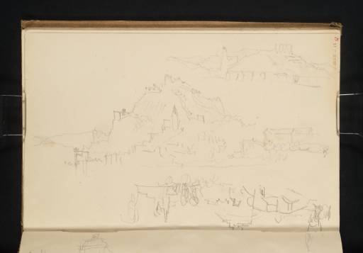 Joseph Mallord William Turner, ‘Donaustauf and the Walhalla, near Regensburg, from the River Danube; Coburg, with Veste Coburg Beyond’ 1840
