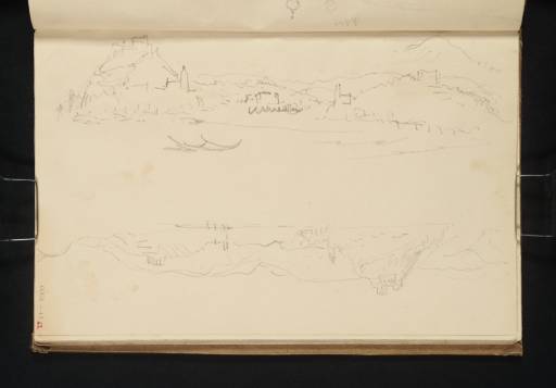 Joseph Mallord William Turner, ‘Distant Views of Donaustauf, St Salvator's Pilgrimage Church and the Walhalla, near Regensburg, from the River Danube’ 1840