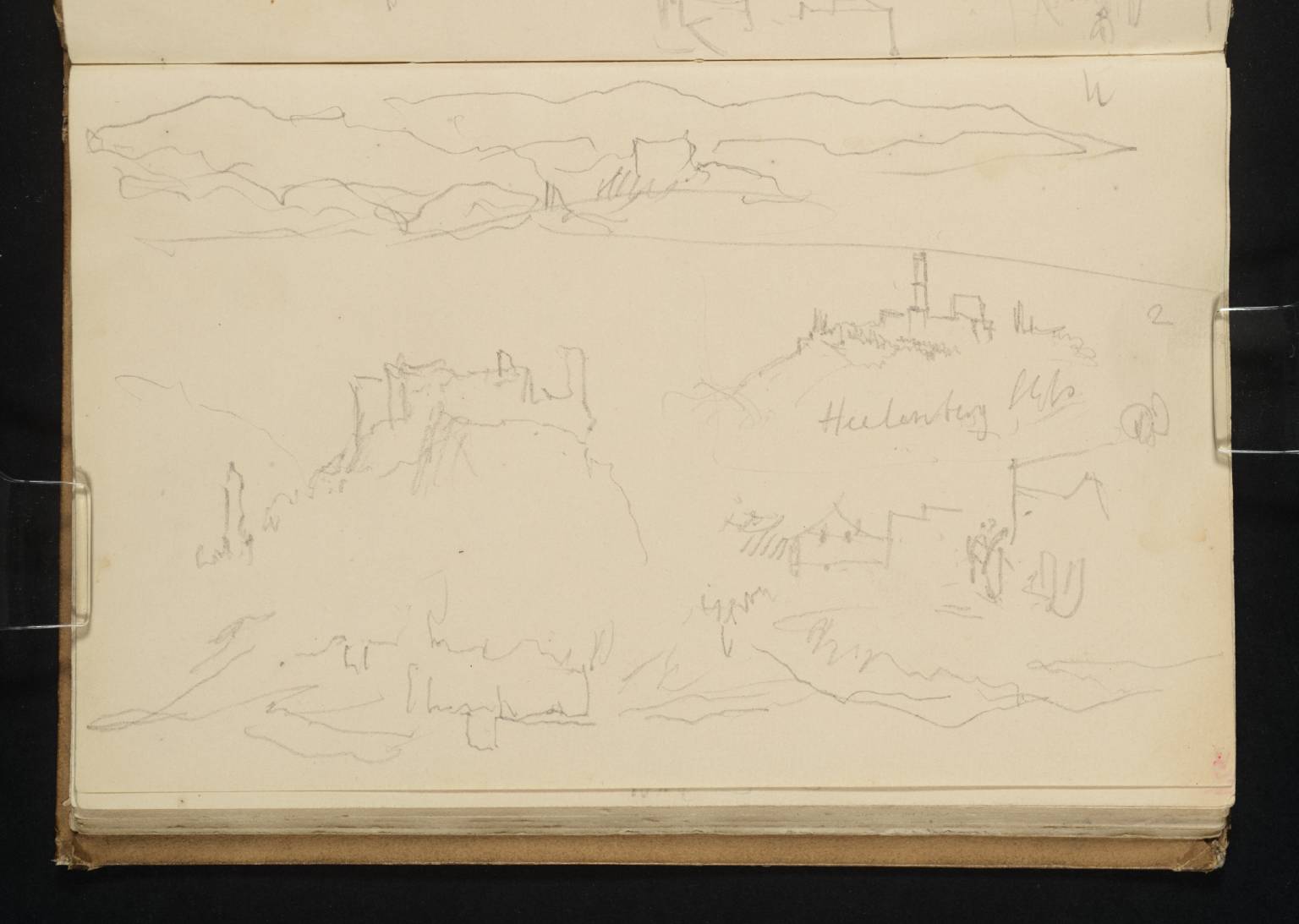 (1)-(4) Hills and Castles, Probably from a Carriage; (5) Bamberg: The Altenburg