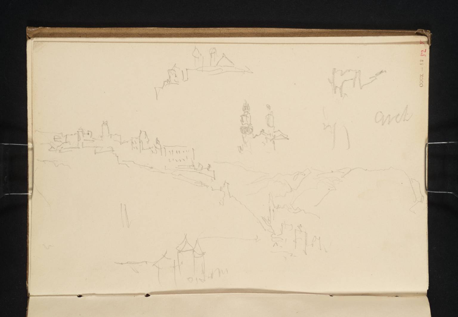 Passau: The Oberhaus and Ilzstadt from the Mariahilfsberg, with Details of Mariahilf in the Sky above