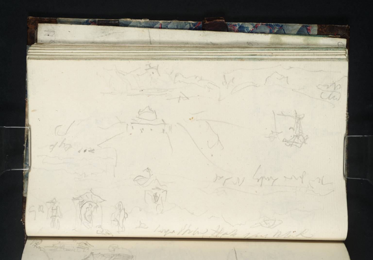 (1) Sketches of Hills; (2) Wayside Shrines with Worshippers