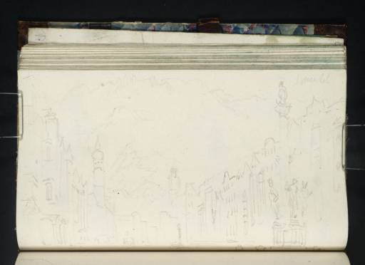 Joseph Mallord William Turner, ‘Innsbruck: View along the Maria-Theresien-Strasse to the Town Hall and Stadtturm, with the Annasäule on the Right’ 1833