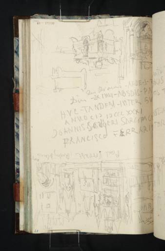 Joseph Mallord William Turner, ‘Verona: Four Sketches of the Scaliger Tombs, Including Those of Cansignorio della Scala and Giovanni della Scala’ 1833