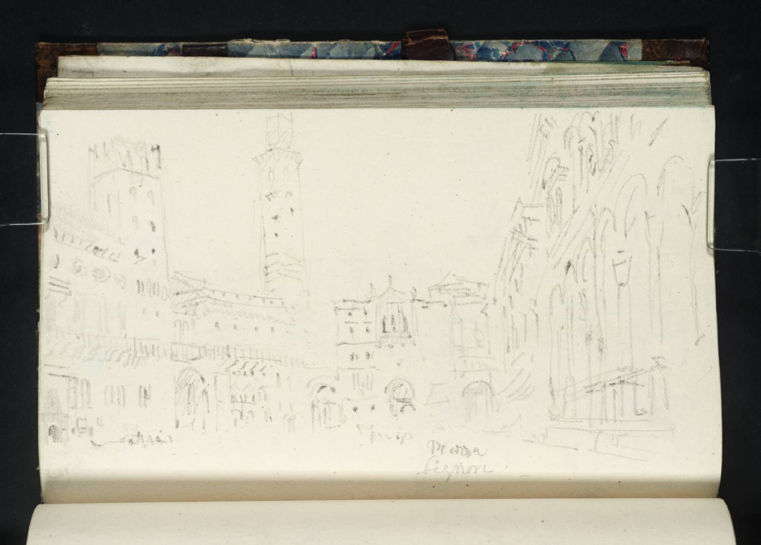 Verona: Piazza dei Signori, Looking towards the Tower of the Scaligeri and Palazzo del Consiglio