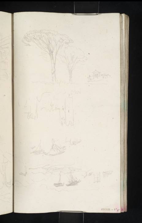 Joseph Mallord William Turner, ‘Landscapes with Pine Trees; the Walls of Castelfranco Veneto; ?the Villa Angarano, near Bassano del Grappa’ 1833