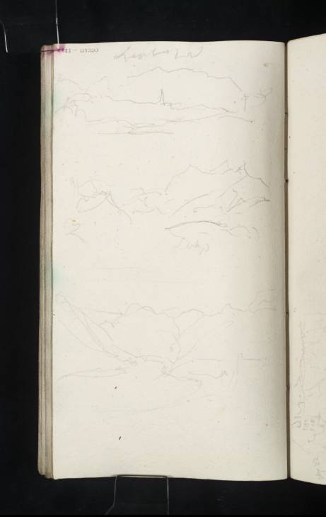 Joseph Mallord William Turner, ‘Mountains near Levico, ?with the Lago di Levico or Lago di Caldonazzo’ 1833