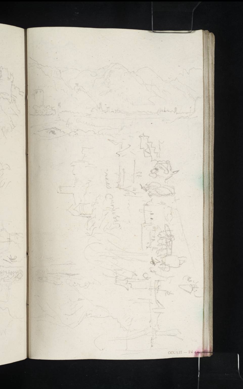 Valley, with Mountains, Also Castle on Rock. Sigmundscron [Turner] (Sigmundskron, near Botzen)