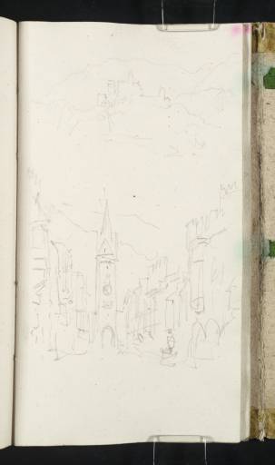 Joseph Mallord William Turner, ‘A Castle among Alpine Mountains; the Via Città Nuova, Vipiteno (Sterzing), with the Torre delle Dodici (Zwölferturm)’ 1833