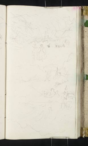 Joseph Mallord William Turner, ‘Church Spires among Alpine Mountains; a Couple in Traditional Dress’ 1833