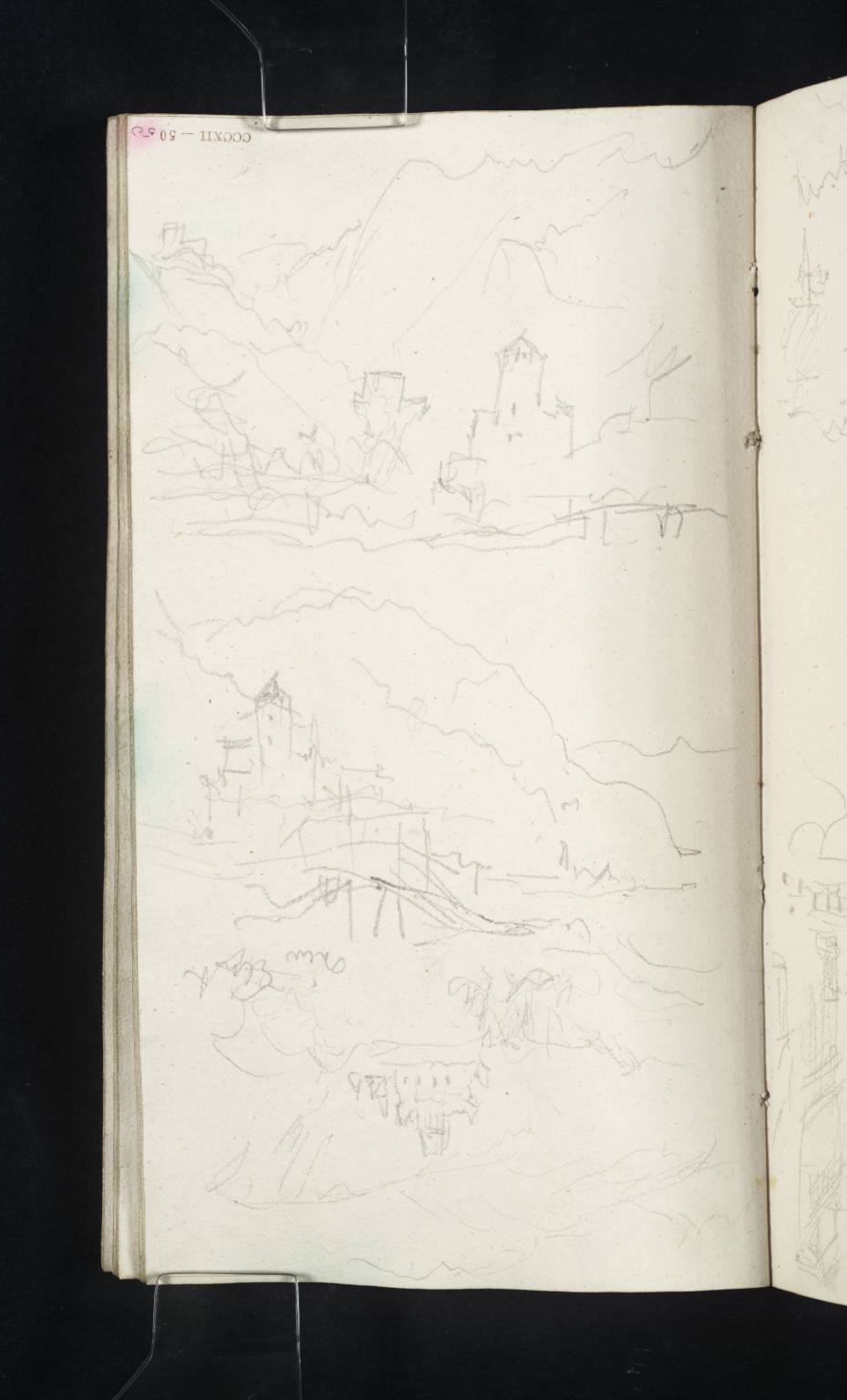 Castle among Mountains, with ?River Etsch [Turner]