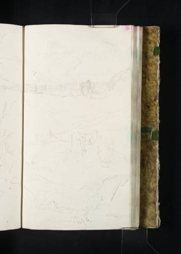 Joseph Mallord William Turner, ‘Alpine Mountains Scenes, with a Castle ?near Levico Terme’ 1833