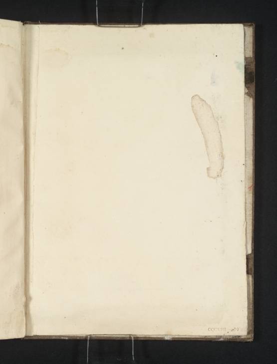 Joseph Mallord William Turner, ‘Blank’ 1840 (Blank right-hand page of sketchbook)