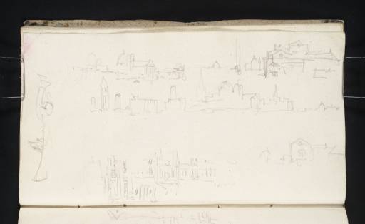 Joseph Mallord William Turner, ‘The Canale della Giudecca, Venice from near the Convent of Santi Biagio e Cataldo; Santa Maria della Visitazione and the Gesuati from the Canal, with the Campanili of Other Churches; a Figure in a Boat’ 1833