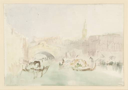 Joseph Mallord William Turner, ‘The Grand Canal, Venice, with the Rialto Bridge to the East and the Campanile of San Bartolomeo Beyond’ 1840