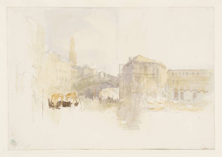 Joseph Mallord William Turner, ‘The Grand Canal, Venice, with the Rialto Bridge and Palazzo dei Camerlenghi to the South’ 1840