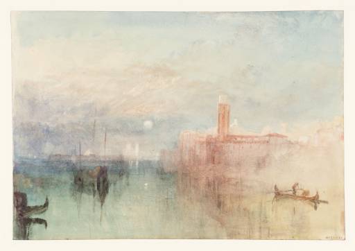Joseph Mallord William Turner, ‘Venice by Moonlight, with Boats off a Campanile’ 1840