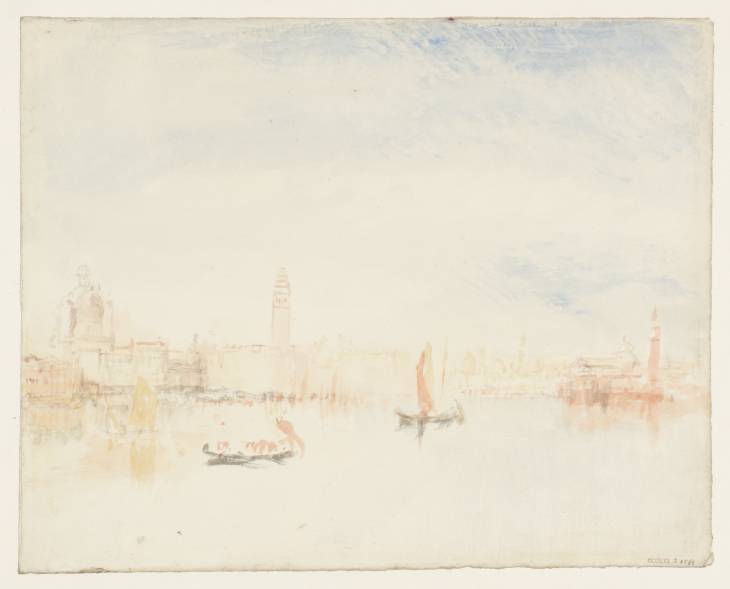 Joseph Mallord William Turner, ‘The Canale della Giudecca, Venice, with Santa Maria della Salute, the Campanile of San Marco (St Mark's), and San Giorgio Maggiore Beyond’ 1840