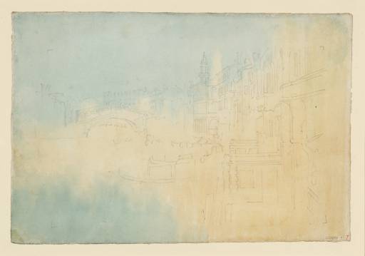 Joseph Mallord William Turner, ‘The Rialto, from the Albergo Leon Bianco, after a Drawing by James Hakewill’ c.1818