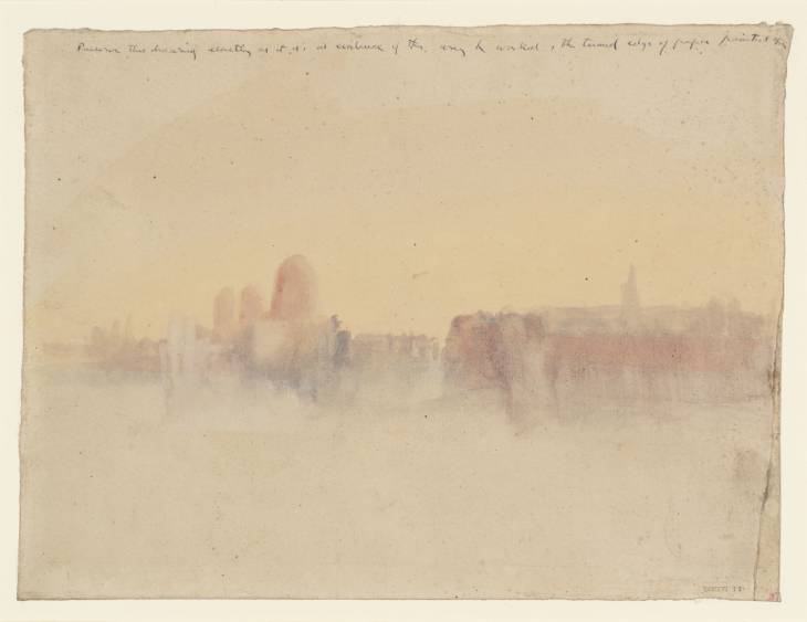 Joseph Mallord William Turner, ‘Santa Maria della Salute and the Dogana across the Bacino, Venice, at Sunset’ 1840