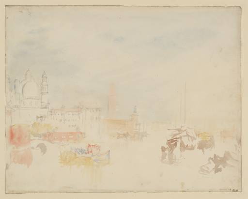 Joseph Mallord William Turner, ‘The Canale della Giudecca, Venice, with Boats Moored off Santa Maria della Salute and the Dogana’ 1840